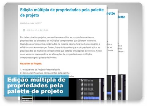Edição múltipla de propriedades pela palette de projeto Edição múltipla de propriedades pela palette de projeto