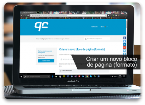 Base de Conhecimento: Criar um novo bloco de página (formato) Base de Conhecimento: Criar um novo bloco de página (formato)