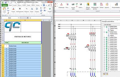 Criação de esquema elétrico a partir de planilhas
